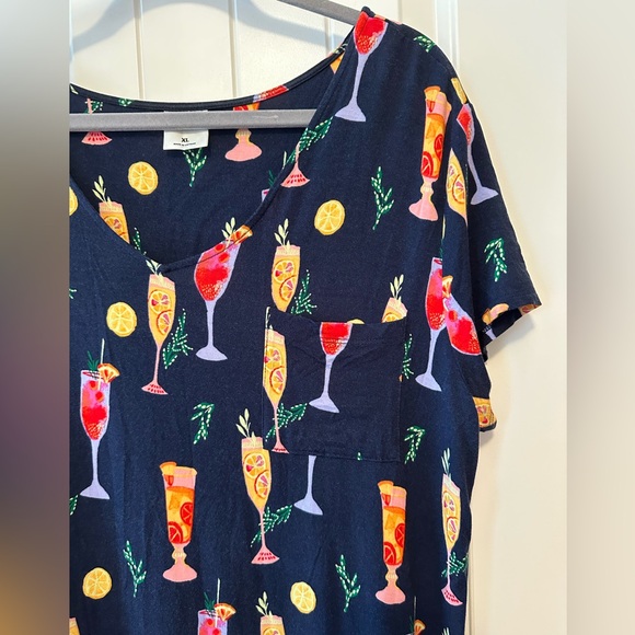 Adorable Soma Navy Cool Nights Cotton Night Dress - Picture 2 of 9